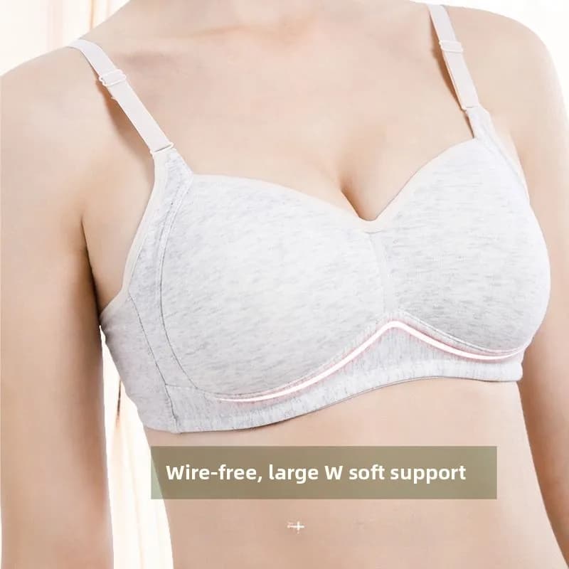 Reggiseno sottile e confortevole con arricciatura per ragazze adolescenti, con anello in acciaio, traspirante e senza cuciture, ideale per la vita studentesca.