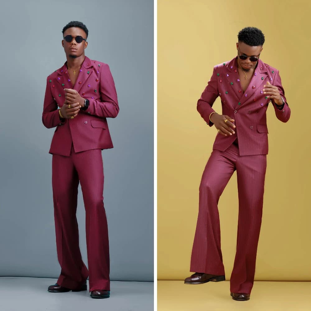 Smoking da uomo chic da sposa Set da 2 pezzi Giacca Pantaloni con perline di cristallo con risvolto con risvolto Abito da uomo per feste serali Blazer da lavoro personalizzato