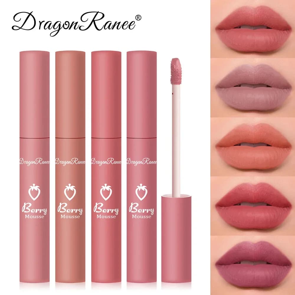 Rossetto opaco in velluto impermeabile Rossetti liquidi antiaderenti a lunga durata per le donne Rossetto lucidalabbra per trucco senza tazza immersa