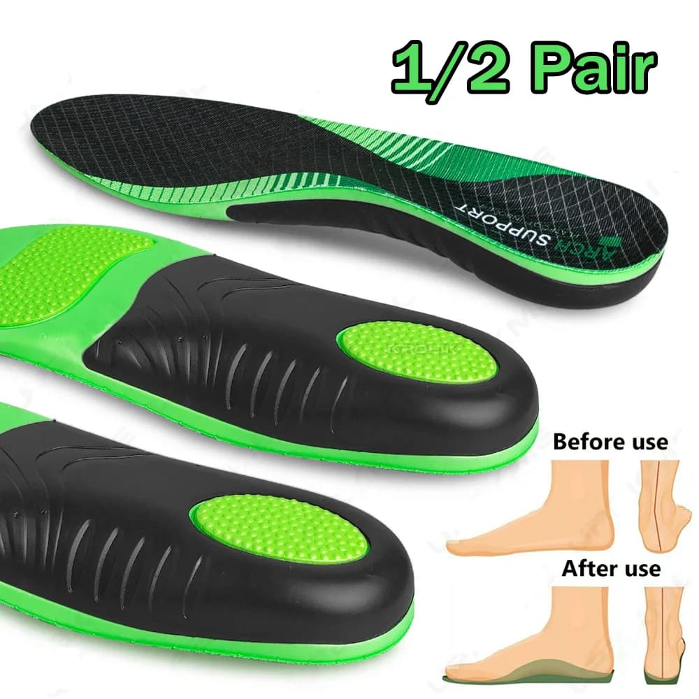 New orthopaedic suns with support for the arch - Comfortable sports suns for the race with absorption of quality shocks for men and women 1 pair/2 pairs