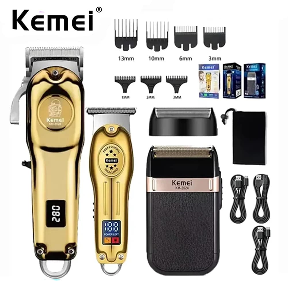 Kemei KM-2628 KM-678 KM-2024 Professional Electric Haircuts Barba Clipper Rechargeable Men's Razor Men's Haircuts Kit