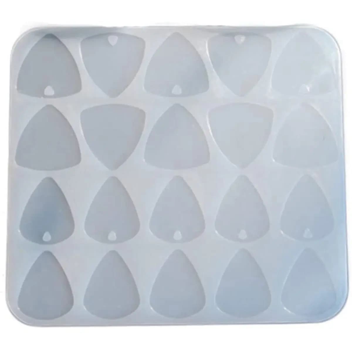 TUREBG 2X Moldi in Silicone per Plettri e Scatole per Plettri in Resina, per Plettri Fai-da-te per Chitarra e Basso, Plettri per Dita e Pollice, A