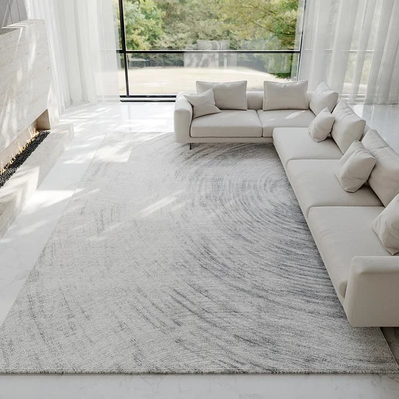 Tappeto astratto grigio chiaro Tappeti moderni di lusso per la decorazione della casa Tappeti per soggiorno di grandi dimensioni Tappeto confortevole per camera da letto