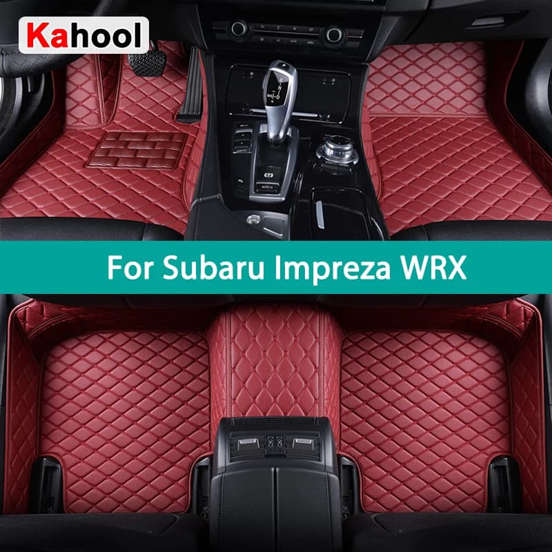 KAHOOL Tappetini per auto personalizzati per Subaru Impreza WRX 2007-2015 Tappeti per auto Piede Coche Accessorie