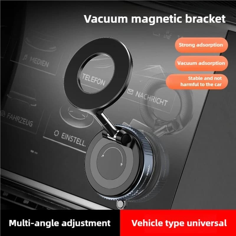 Supporto Magnetico Pieghevole e Rotante per Telefono da Auto con Adsorbimento a Vuoto, Multiuso per Navigazione