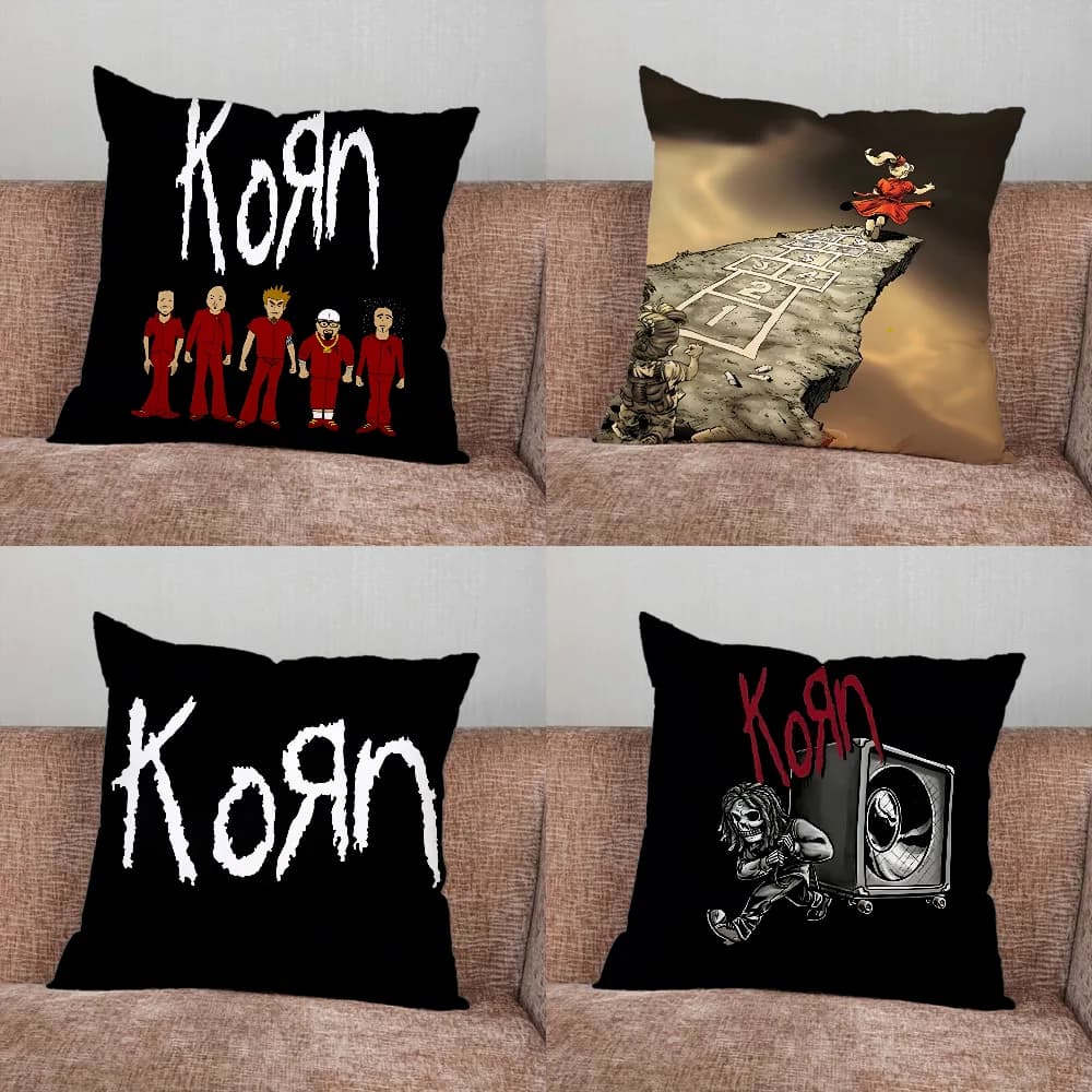 Federa per cuscino K-Korn Rock Band per la casa, camera da letto, auto, ufficio, decorazione, soggiorno, divano, adatta