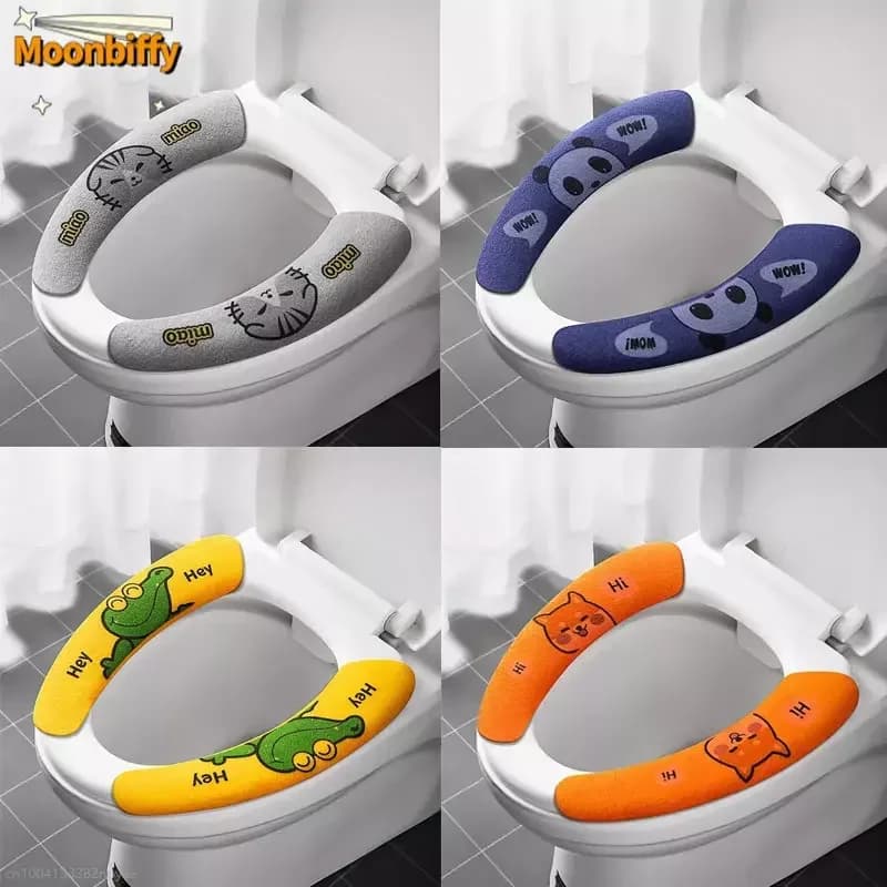 Universal Toilet Seat Cover, Soft Cartoon, Toilet Paste, Hanging Seat cushion, Washable, Warehouse, Seat Cover, Pillow