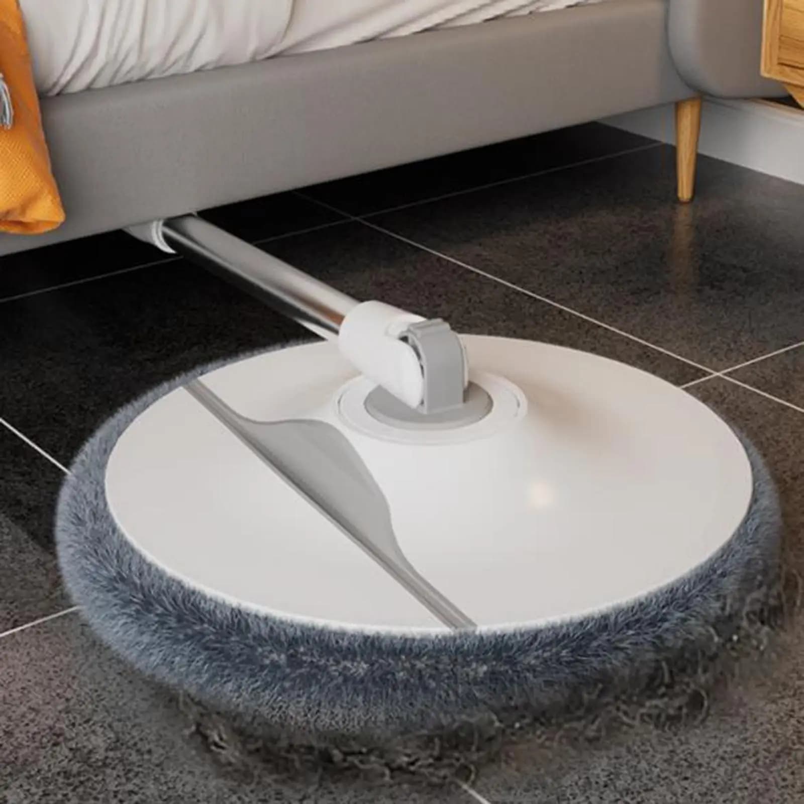 Mop with Bucket and Squeezer Two Compartment Water System 360 Rotating Microfiber Floor Mop for Home