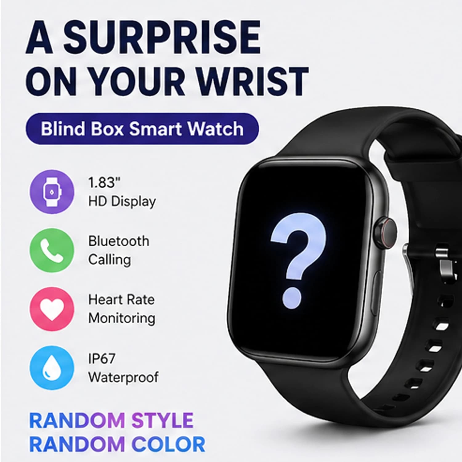 Smartwatch Misterioso in Confezione Sorpresa, Dispositivi Elettronici Casuali, Regalo a Sorpresa di Alto Valore per Uomini e Donne