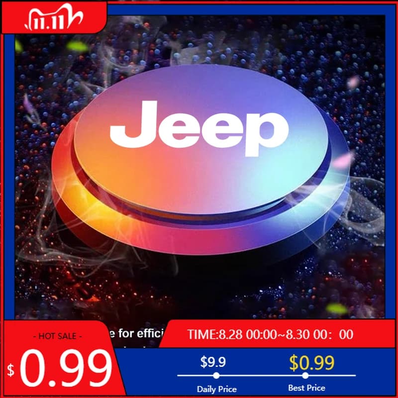 Portabicchieri Interni auto Profumo solido Deodorante per ambienti Accessori per Jeep Renegade Wrangler JL JK Gladiator Grand Liberty Rubico