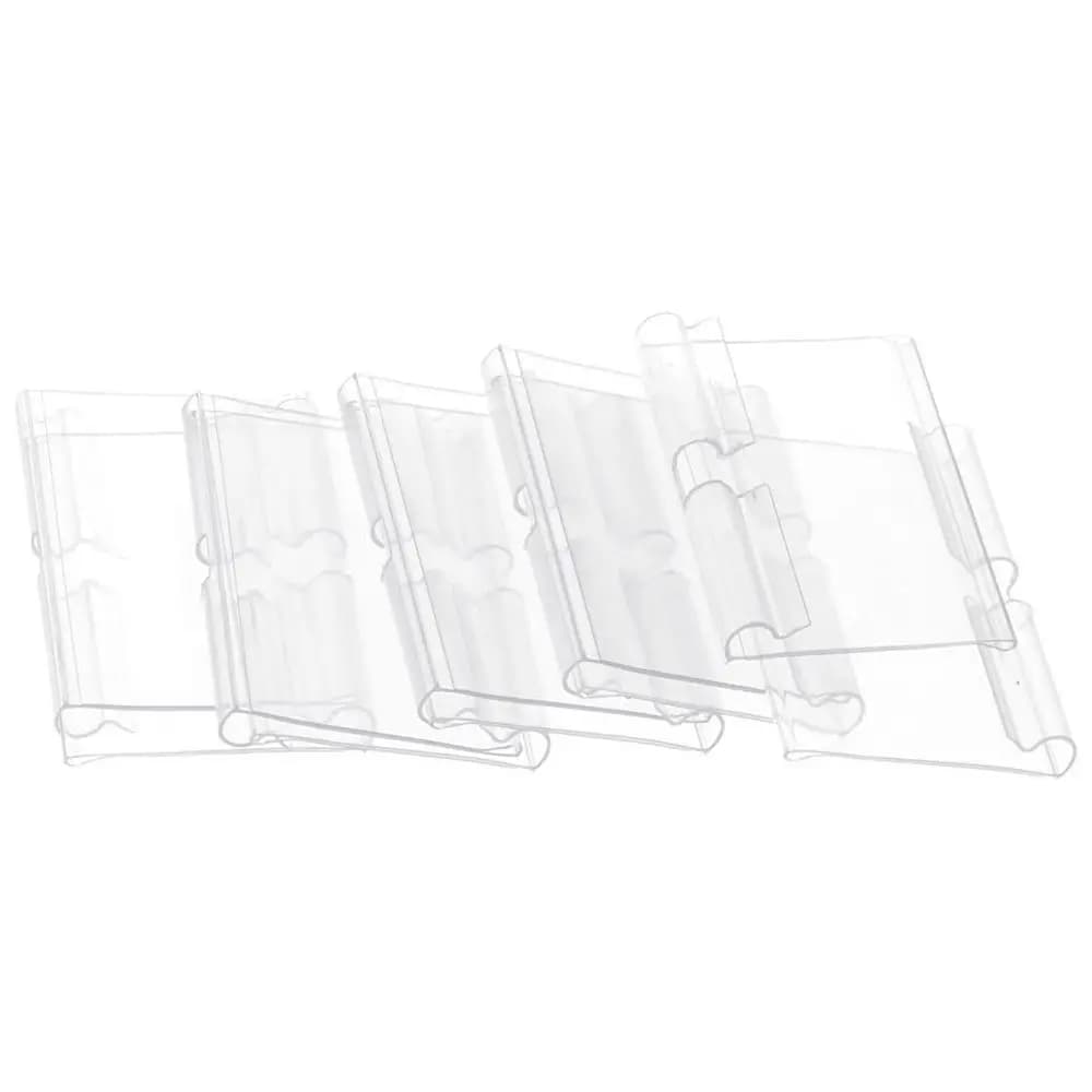 Porta etichette in plastica da 50 pezzi Clip riutilizzabile sul supporto per esposizione di biglietti Porta biglietti per espositori per cartelli di merci Negozio