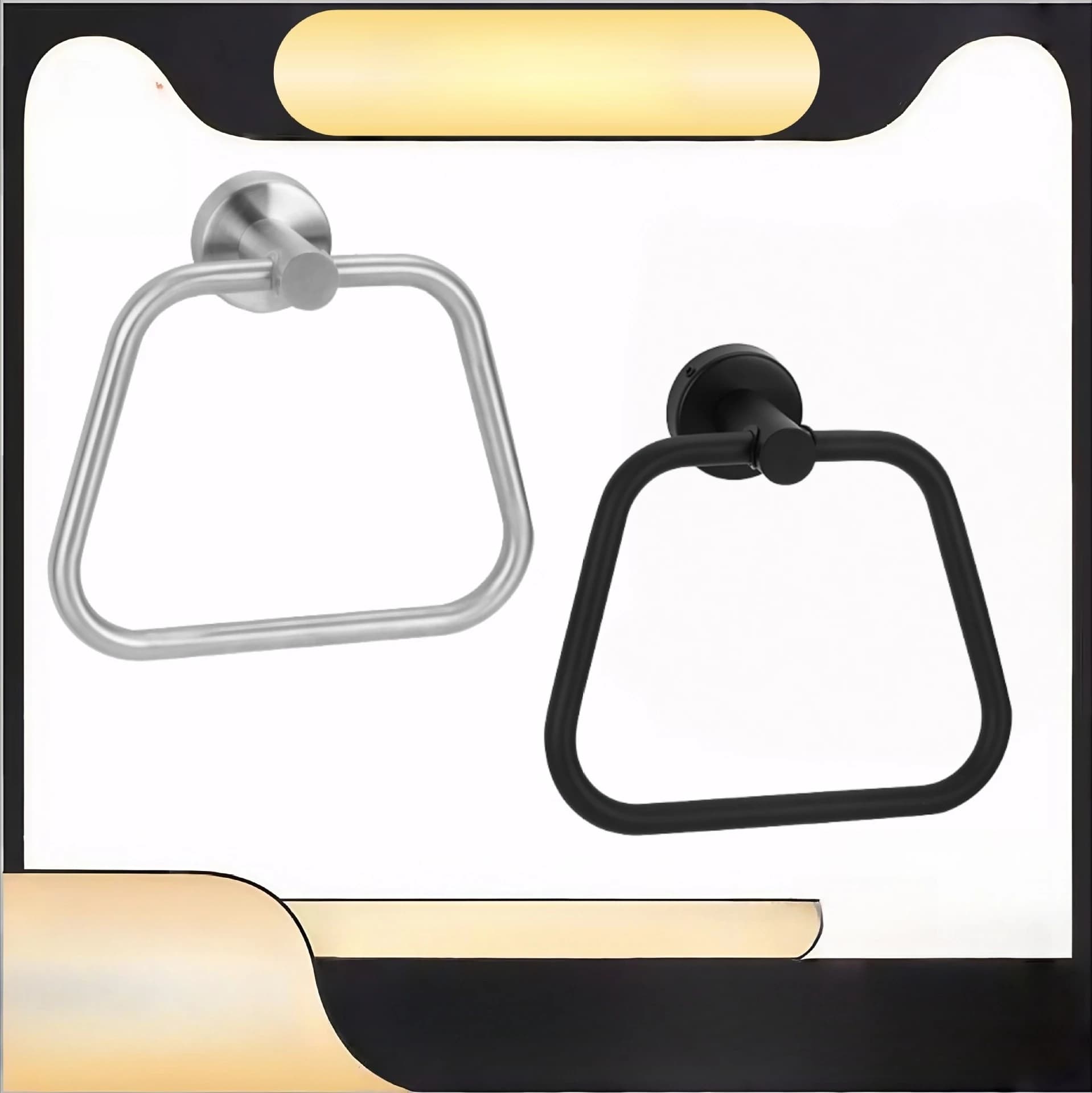 Porta asciugamani da parete per bagno con scaletta ad anello in acciaio inossidabile per bagno