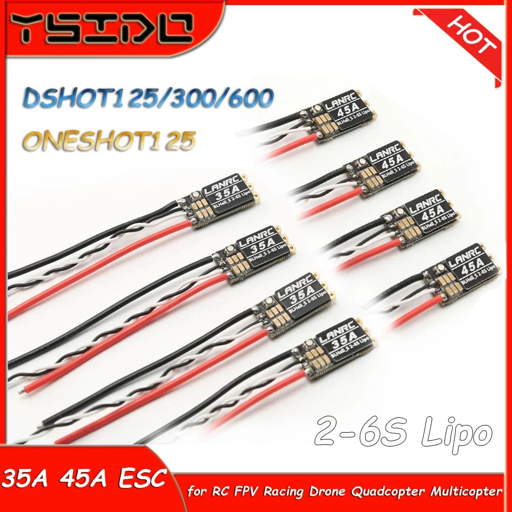 4PCS 35A 45A ESC BLHeli_S BLS 2-6S Lipo Electronic speed controller For RC FPV Racing Drone Quadcopter Multicopter RC Parts