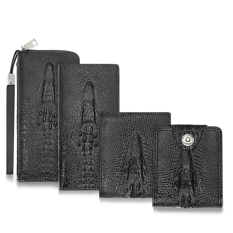New Men's Crocodile Pattern Series Long Short Wallet Multi functional Large Capacity Business Wallet Handheld Bag Card Bag ita