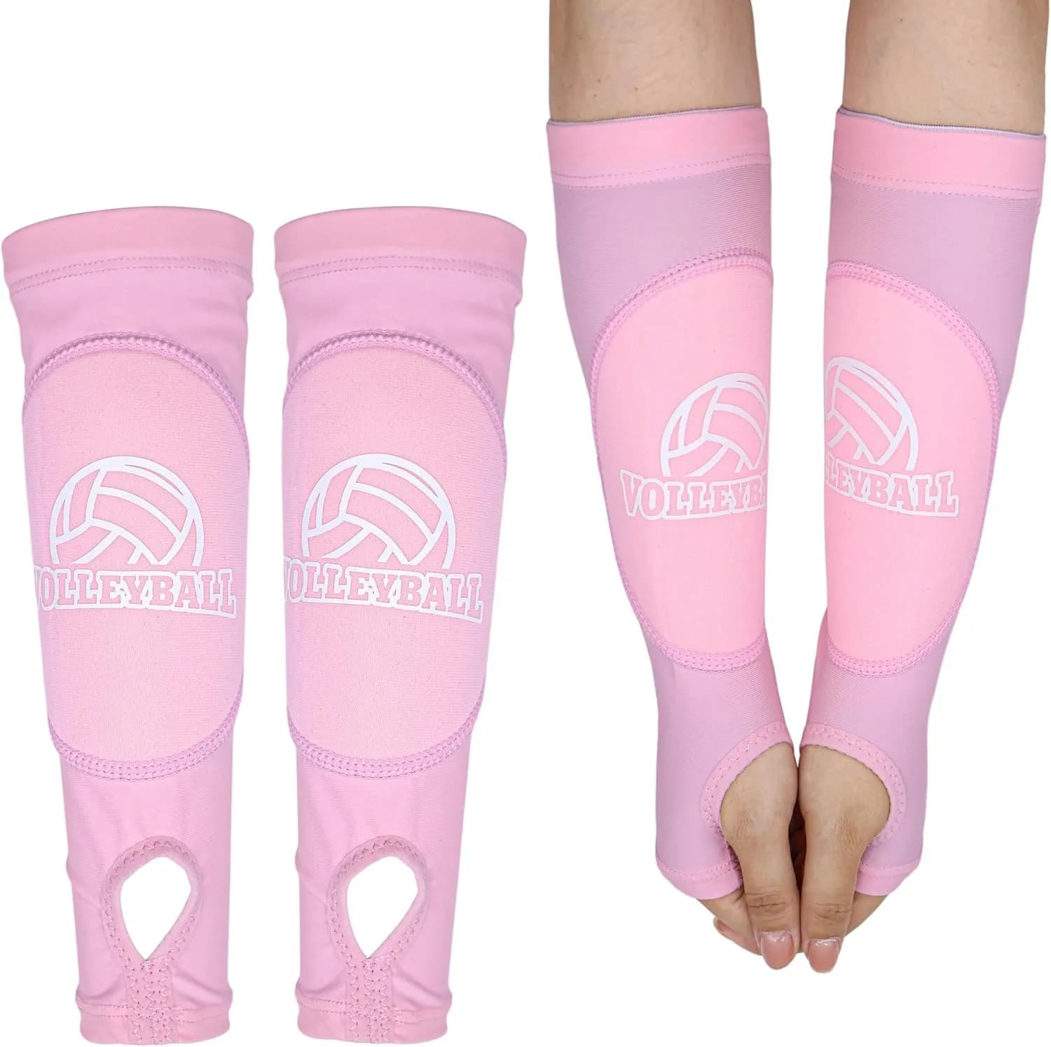 1 Paio di Manicotti da Pallavolo con Protection for Passage, Padded for Ankle, Padded Sleeve for Volleyball with Hole for the Pole