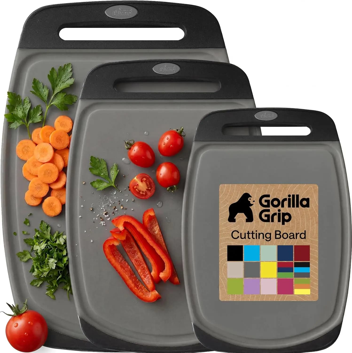 Set of 3 Reversible Kitchen Tablets Without BPA, Non Porosis with Succo Scanals, Anti-slip, Dishwasher Washables