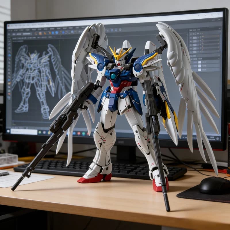 Bandai MG 1100 Wing Zero Personalizzato EW Fallen Angel Ka Edition Gundam Kit modello in plastica Mecha Warrior Action Figure Giocattolo educativo
