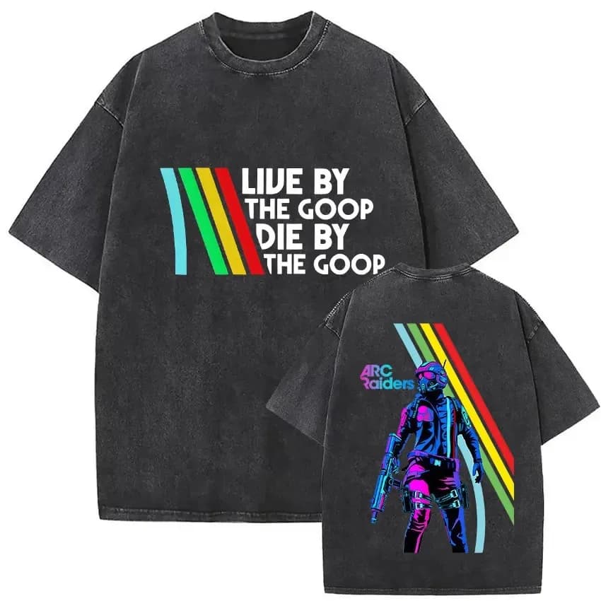 T-shirt vintage lavata Arc Raiders Don't Shoot I'm Friendly, 100% cotone, oversize, regalo per fan del gioco, per uomo e donna
