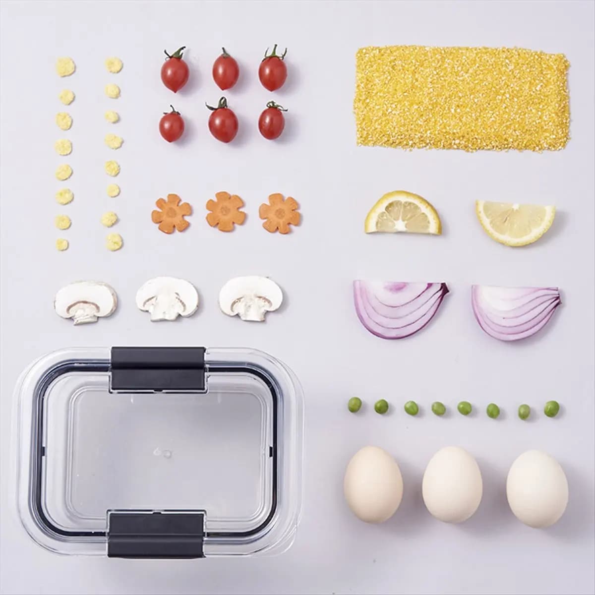 Contenitori per la conservazione degli alimenti, coperchi ermetici, set di 5, ideali per il pranzo, la preparazione dei pasti e leftover 350 ml-FS
