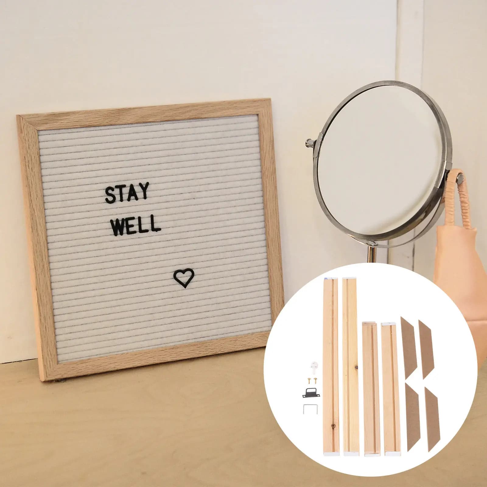 1Set Solid Wood Photo Frame Modern Minimalist Sturdy Design Home Desktop Picture Holder Rustic DIY Wooden Frame Kit for Living