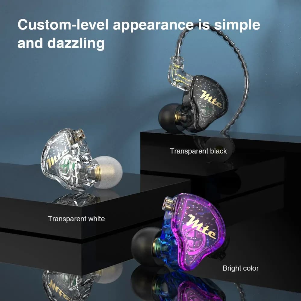 TRN MTE Auricolari dinamici HIFI Musica Sport In Ear Auricolari Sport Cuffie con cancellazione del rumore per TRN VXpro M10 MT1 V90 EDX Pro