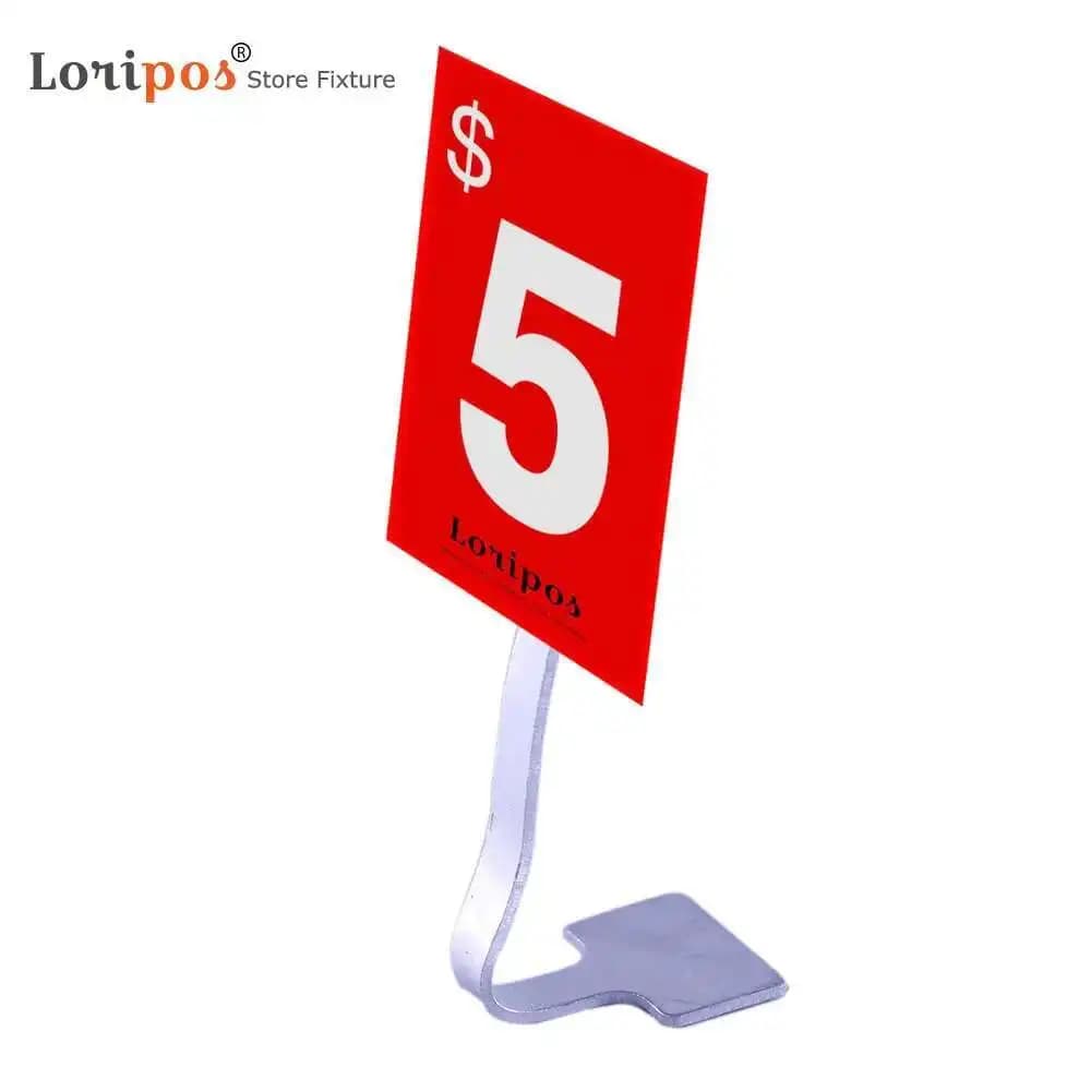 50 pz Retail Shelf Edge Talker Adesivo In Alluminio Wobbler Biglietti Strisce Pos Segnaletica Display Porta Etichetta