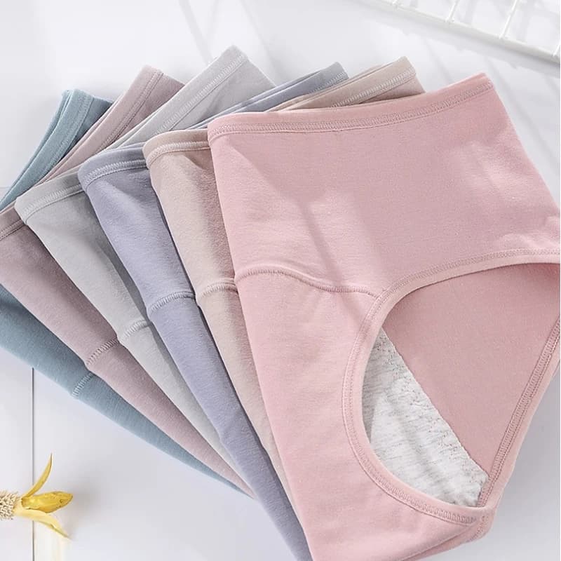 3PCS Slip mestruali in cotone da donna a grande flusso Assorbimento d'acqua dopo il parto Biancheria intima sanitaria confortevole a tenuta stagna per le donne