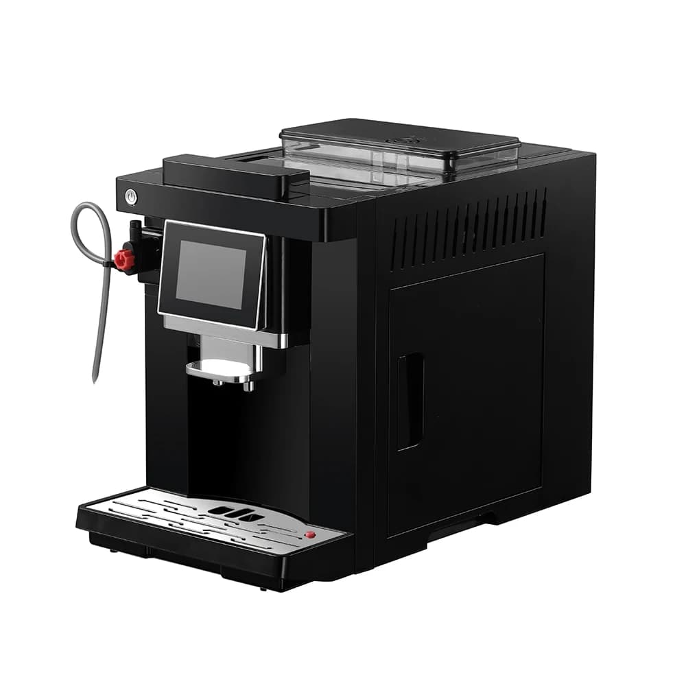 Macchina da Caffè Automatica Bean-to-Cup con Schermo Touch, 4 Lingue, per Latte, Cappuccino, Espresso e Acqua Calda