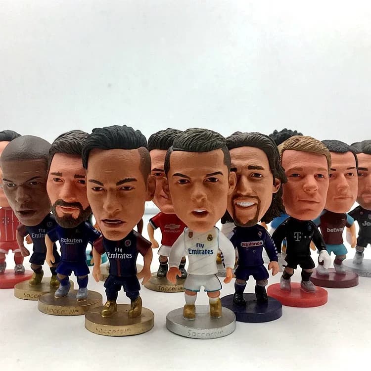 2026 Statuette Giocattolo da Calcio in Resina da 6,5 cm, Ornamento per Auto