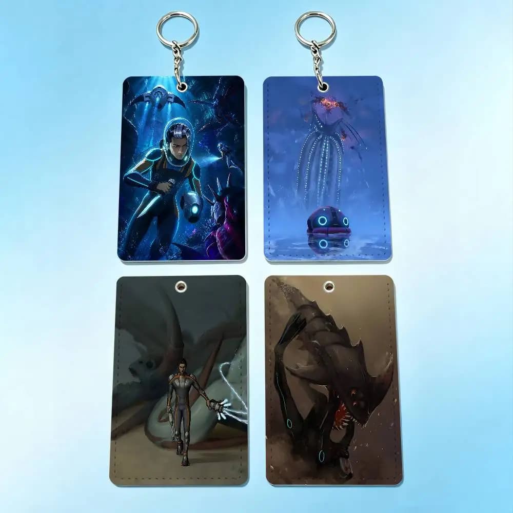Portachiavi con Porta Badge Hot Game S-Subnautica 2 per Carte Bancarie, da Lavoro, Studenti e Tessere Autobus - Custodia Protettiva