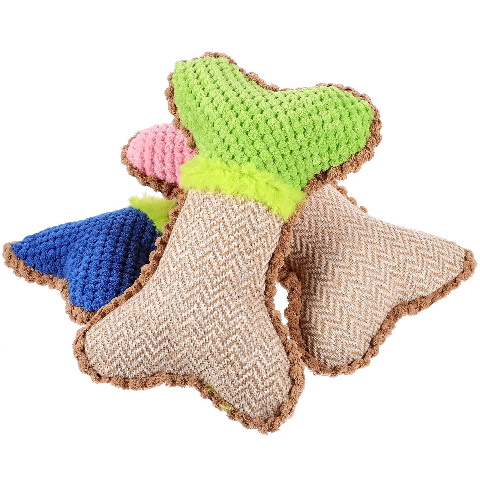 Set di 3 Giocattoli per Cani: Osso Squeaky in Materiale Morbido per Cani Piccoli e Medi, per Addestramento Interattivo e Divertimento