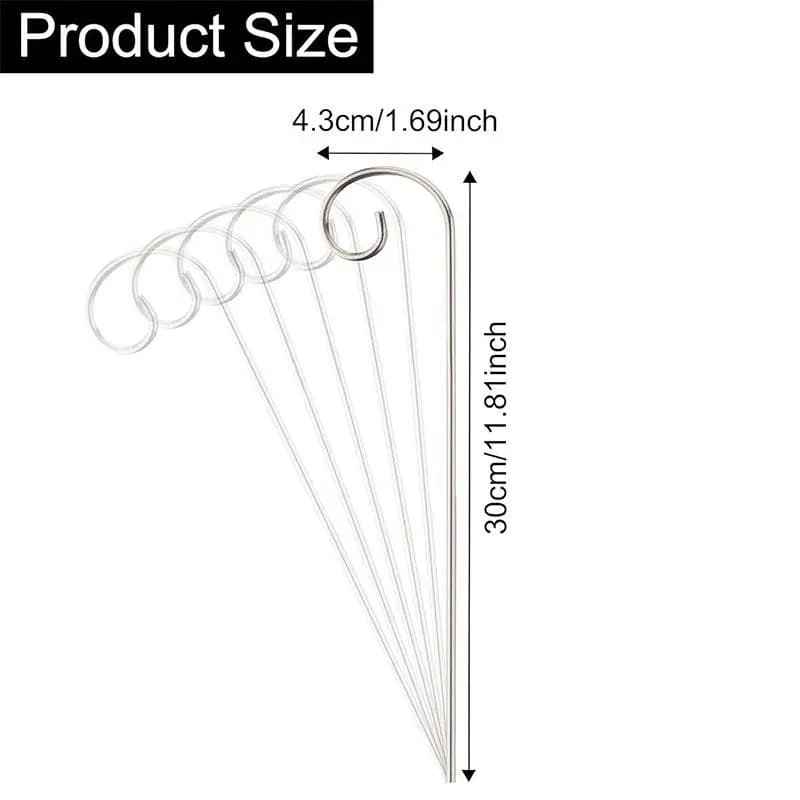 Reusable Metal Hooks for Labels Plants, Supports Silver Anti-rust for Marking Flowers and Vases