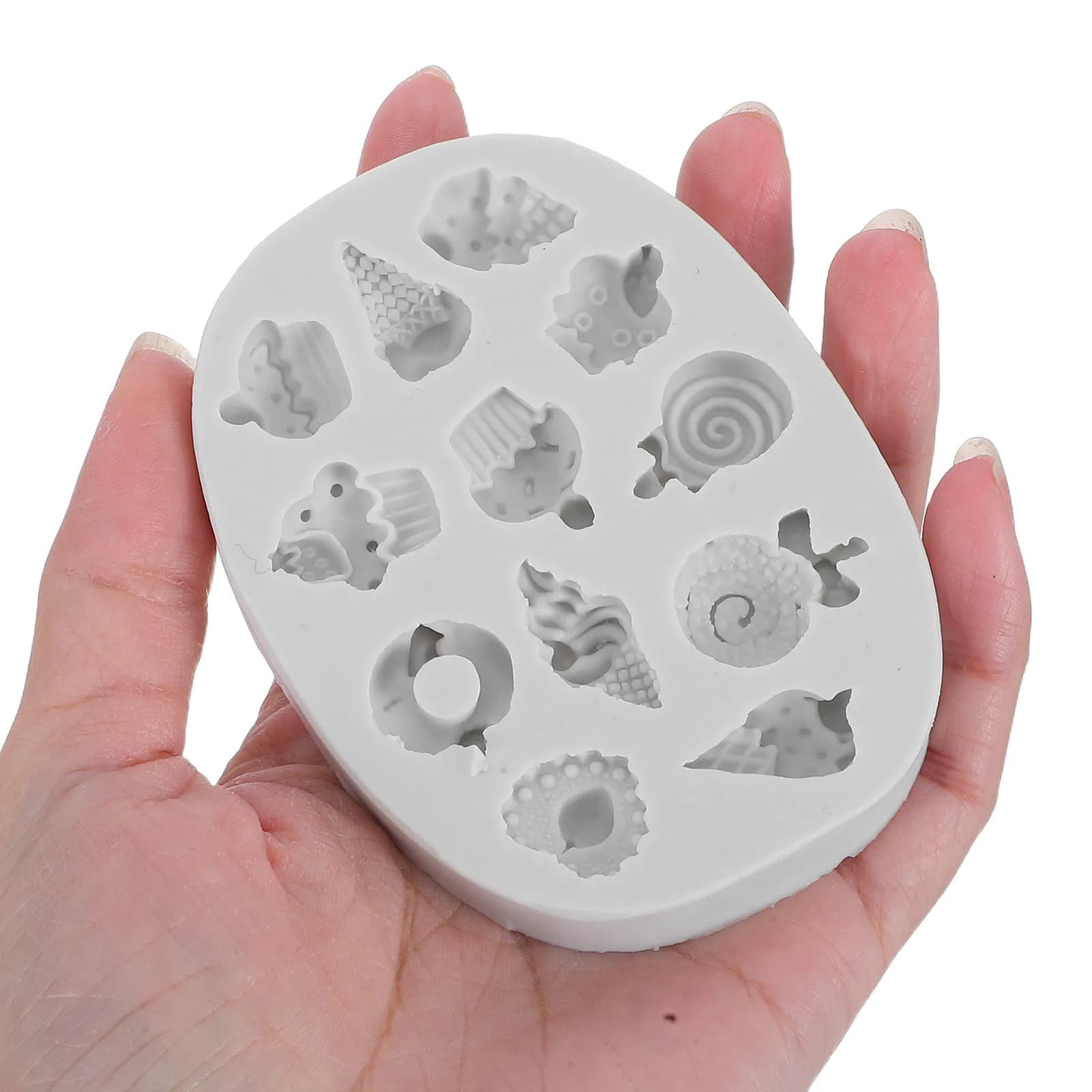 Set di 4 Stampi in Silicone per Gelato e Torte, Riutilizzabili, per Cioccolato, Caramelle, Fondente e Decorazioni per Cupcake