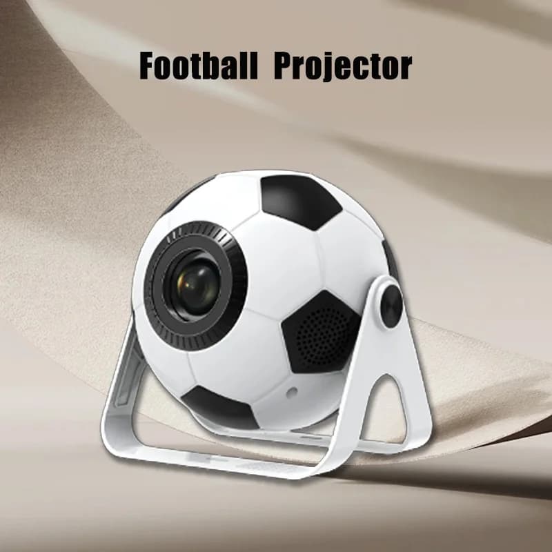 Proiettore da Calcio 360° - Mini Proiettore LED Portatile per Intrattenimento Domestico, Cinema Domestico per Studenti in Dormitorio