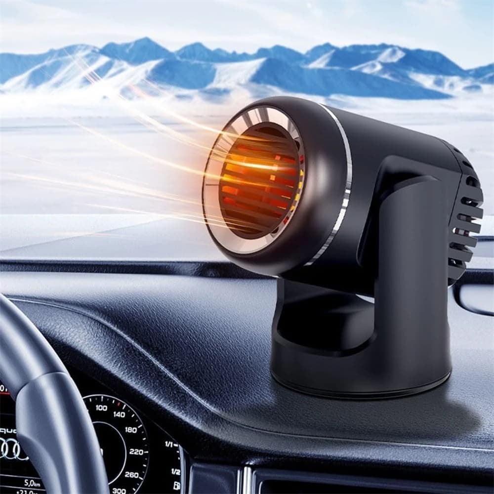 Ventilatore Riscaldante per Auto 12V/24V a Basso Consumo, Riscaldatore Elettrico Portatile per Interni Auto, Accessorio Invernale