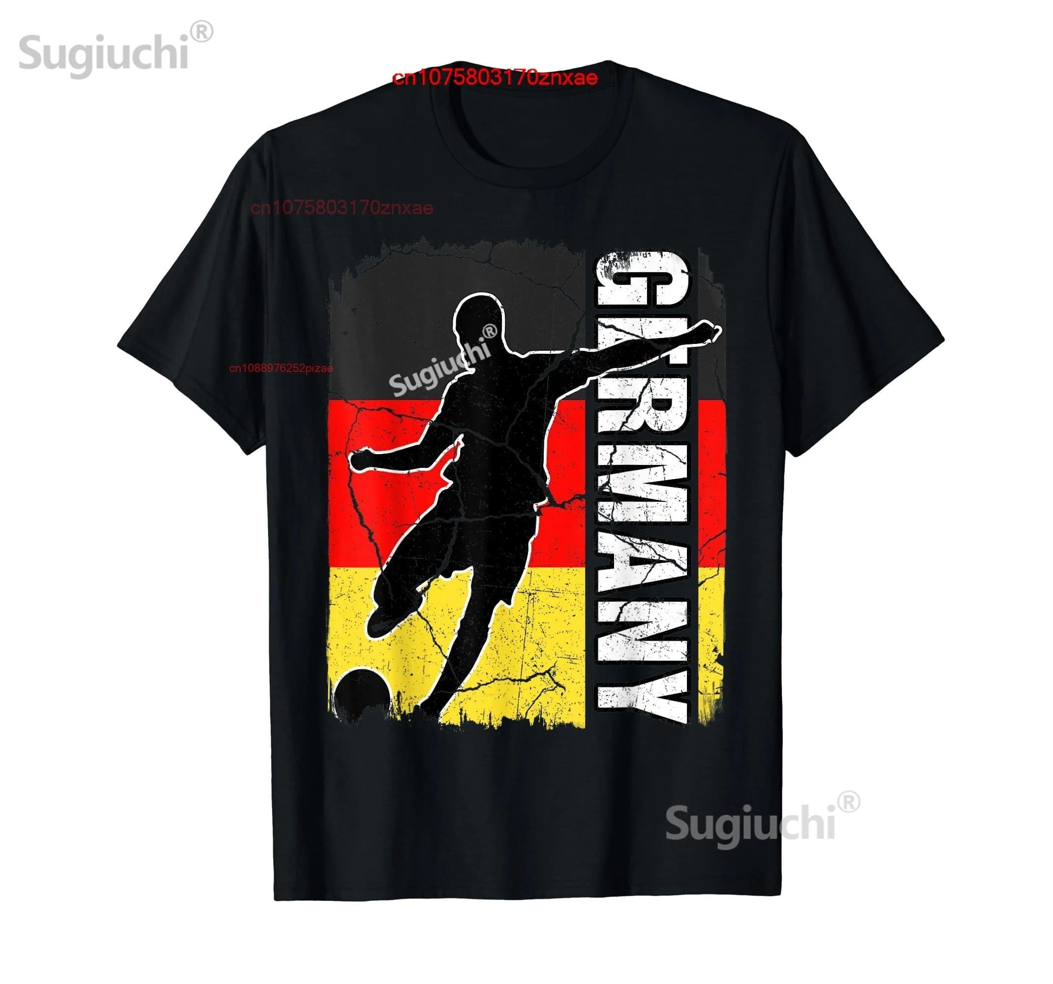 100% cotone Germania Calcio Bandiera tedesca per gli appassionati di calcio T-shirt UOMINI DONNE UNISEX T-shirt Taglia S-6XL