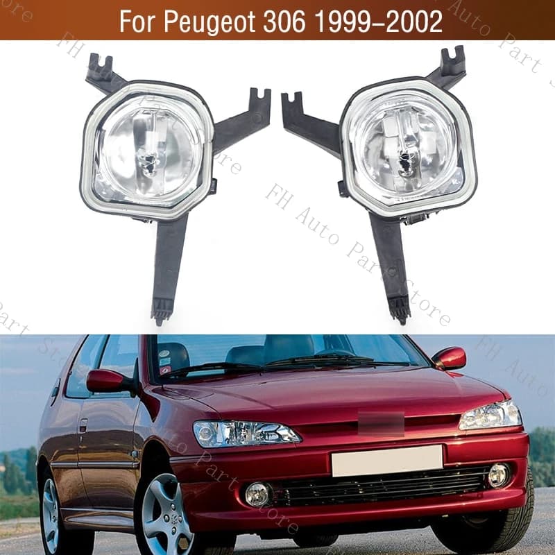 Car Front Bumper Fog Lamp Day Light No Bulb For Peugeot 306 1999 2000 2001 2002 Foglight Foglamp 0305054011 0305054012