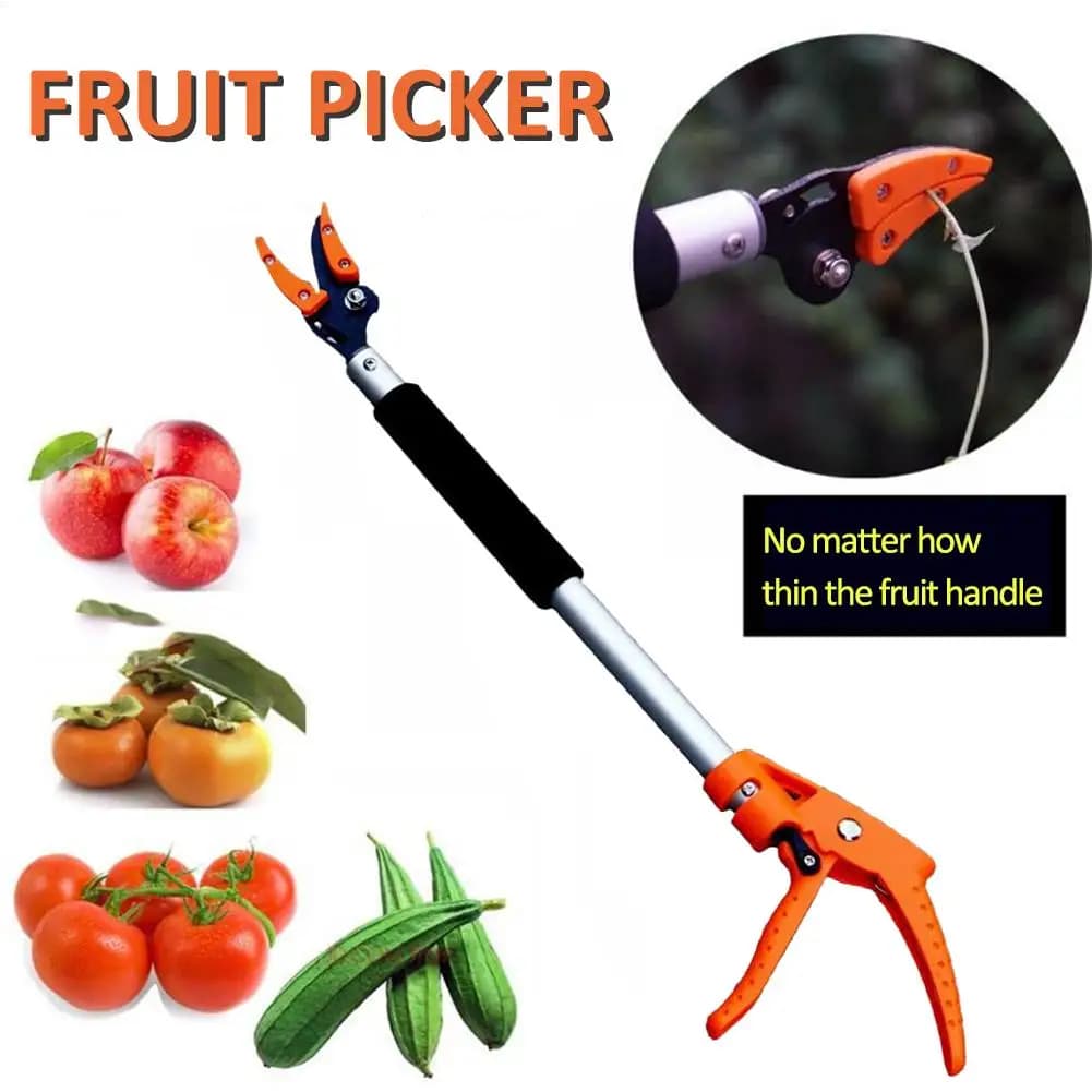 Cutting Fruit Picker Branch Cuttter Extra Long Reach Pruner Cut And Hold Bypass Pruner Tree Cutter For Garden