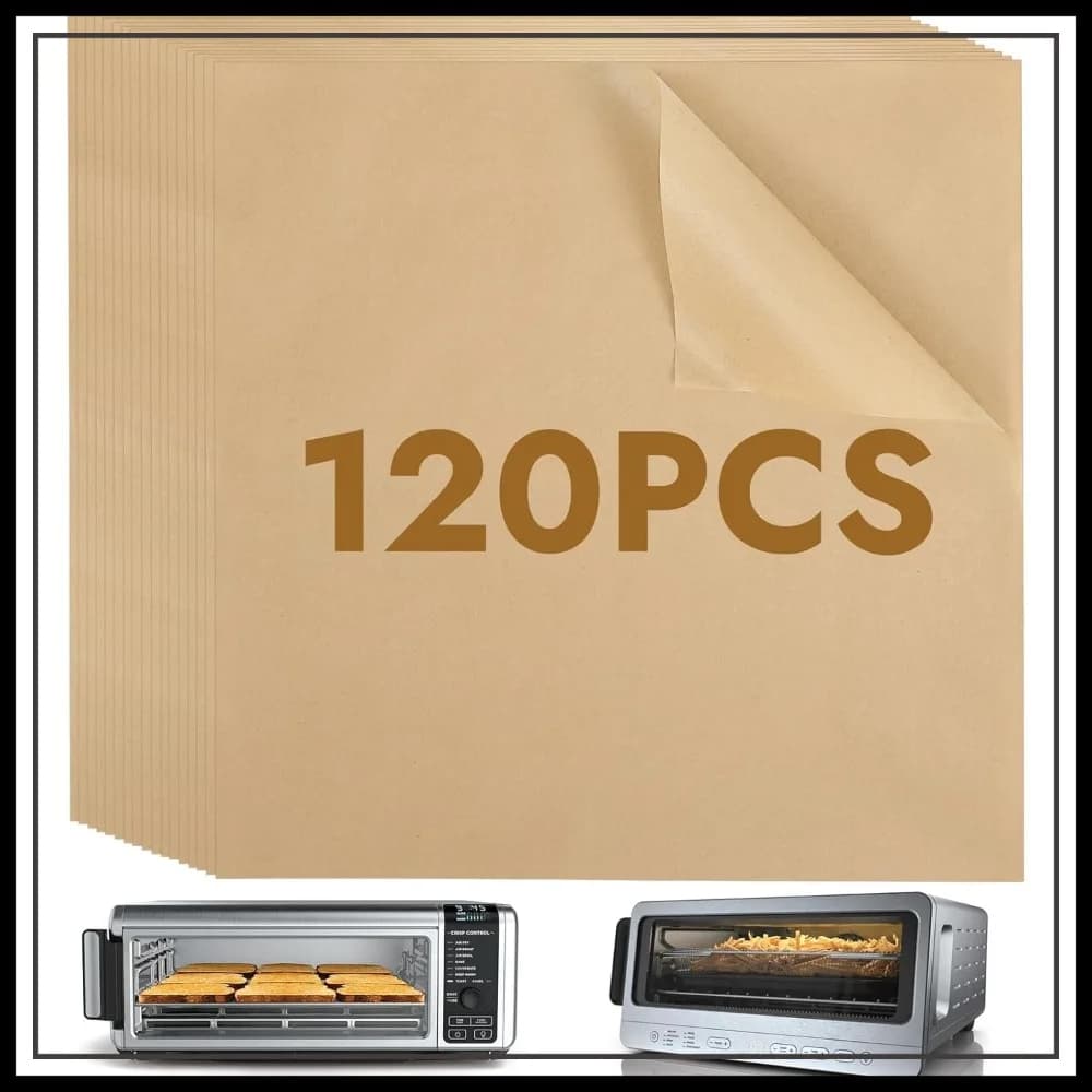 120 pezzi di carta da forno per friggitrice ad aria Ninja Foodi, accessori per forno tostapane Flip Up, 12 pollici