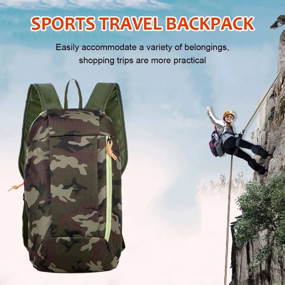 Zaini da bici da 10 litri Borse piccole da campeggio per arrampicata sportiva all'aria aperta unisex impermeabili