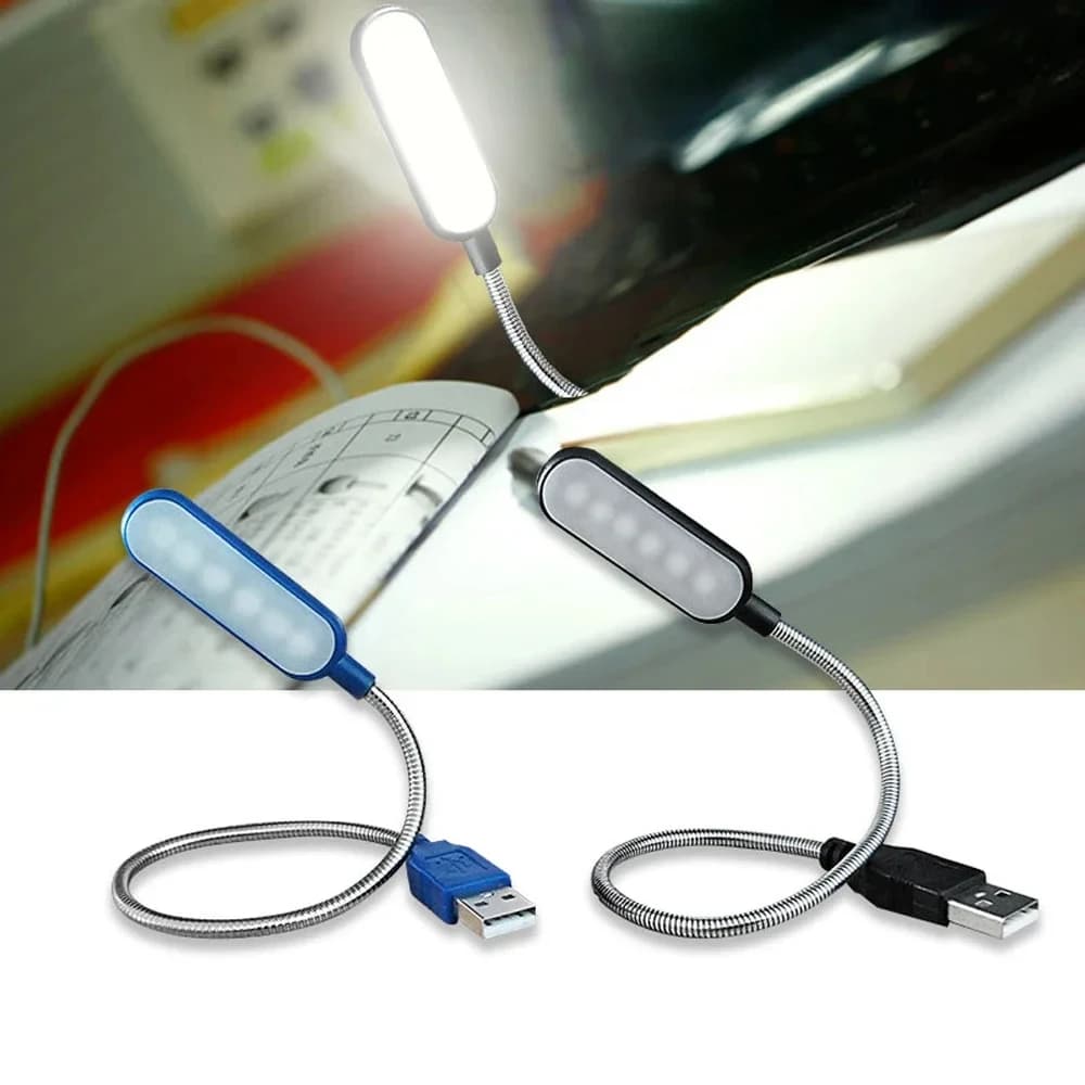 Mini lampada da lettura a LED USB, luce flessibile portatile per power bank, laptop, notebook, PC, computer