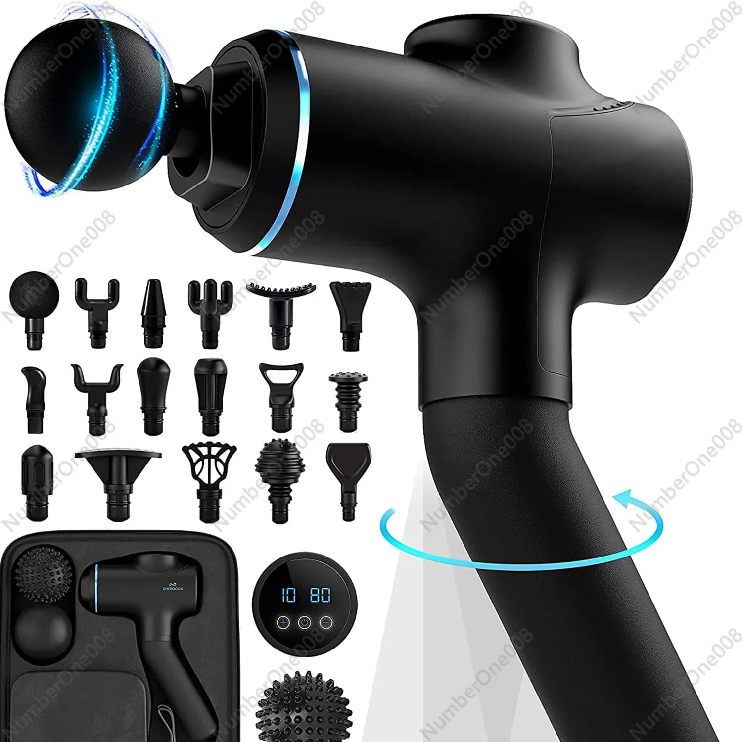 180 degree swivel strip, professional electric fitness heating massager