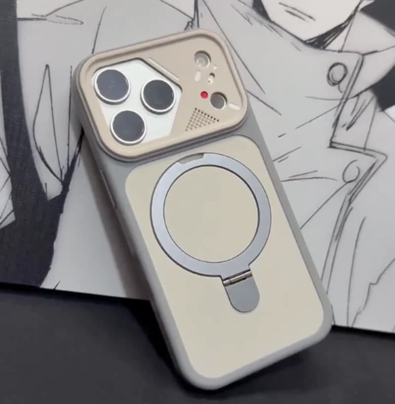 Soft Skin Feeling Magnetic Stand Phone Case For Iphone 17 Air 16 15 14 Plus 13 12 11 Pro Max Luxury Thin Magnet Ring Phone Cover