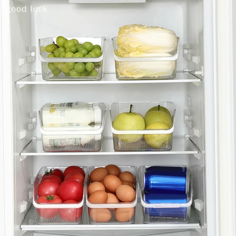 Scatola portaoggetti per frigorifero 1PC Scatola per la conservazione della freschezza Scatola portaoggetti per frigorifero per frutta e verdura per uso domestico