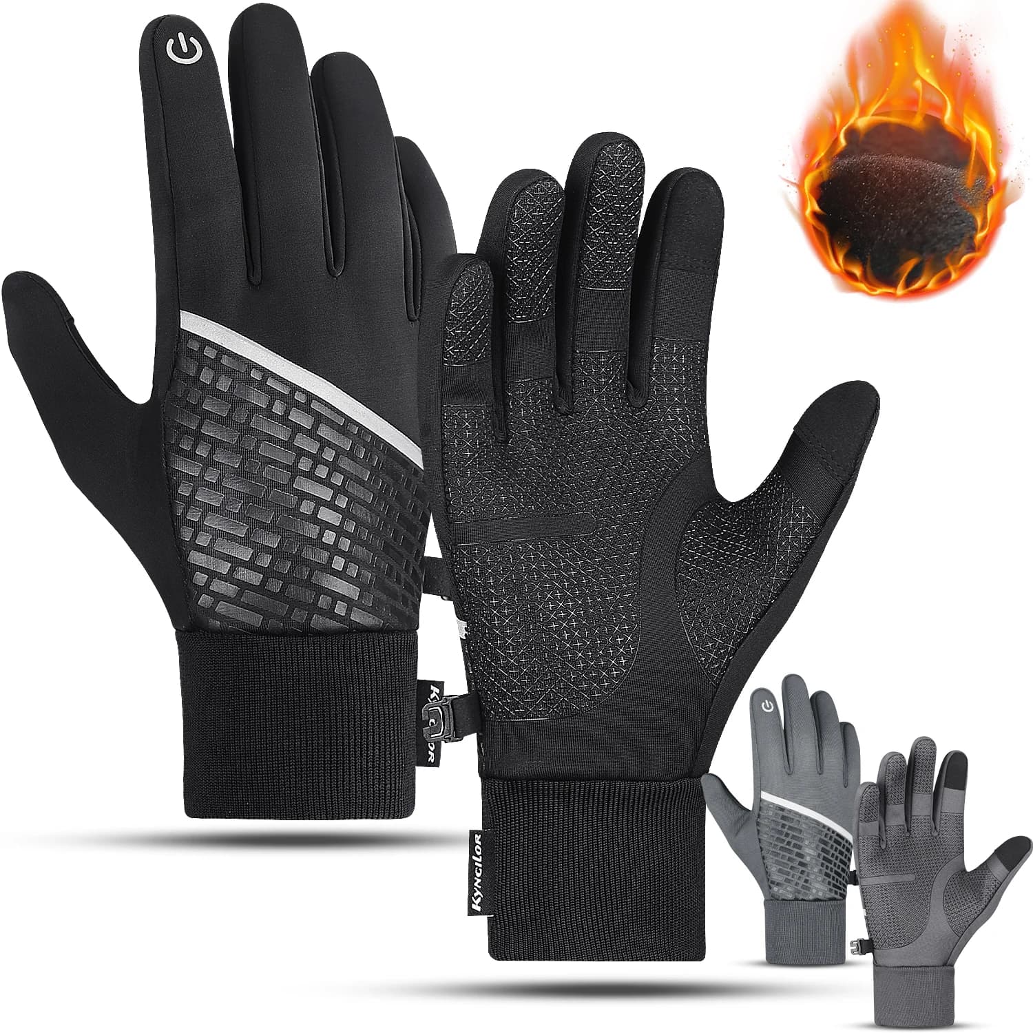 Guanti invernali Touch screen caldo Guanti da bicicletta con tutte le dita Guanti da moto sportivi traspiranti antiscivolo impermeabili