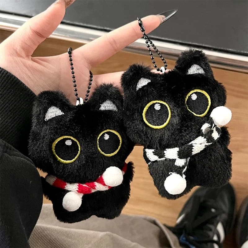 Peluche morbido farcito bambola portachiavi per auto decorazioni per il desktop zaino ciondolo con ciondolo regalo portachiavi con ciondolo borsa per bambola gattinokawali