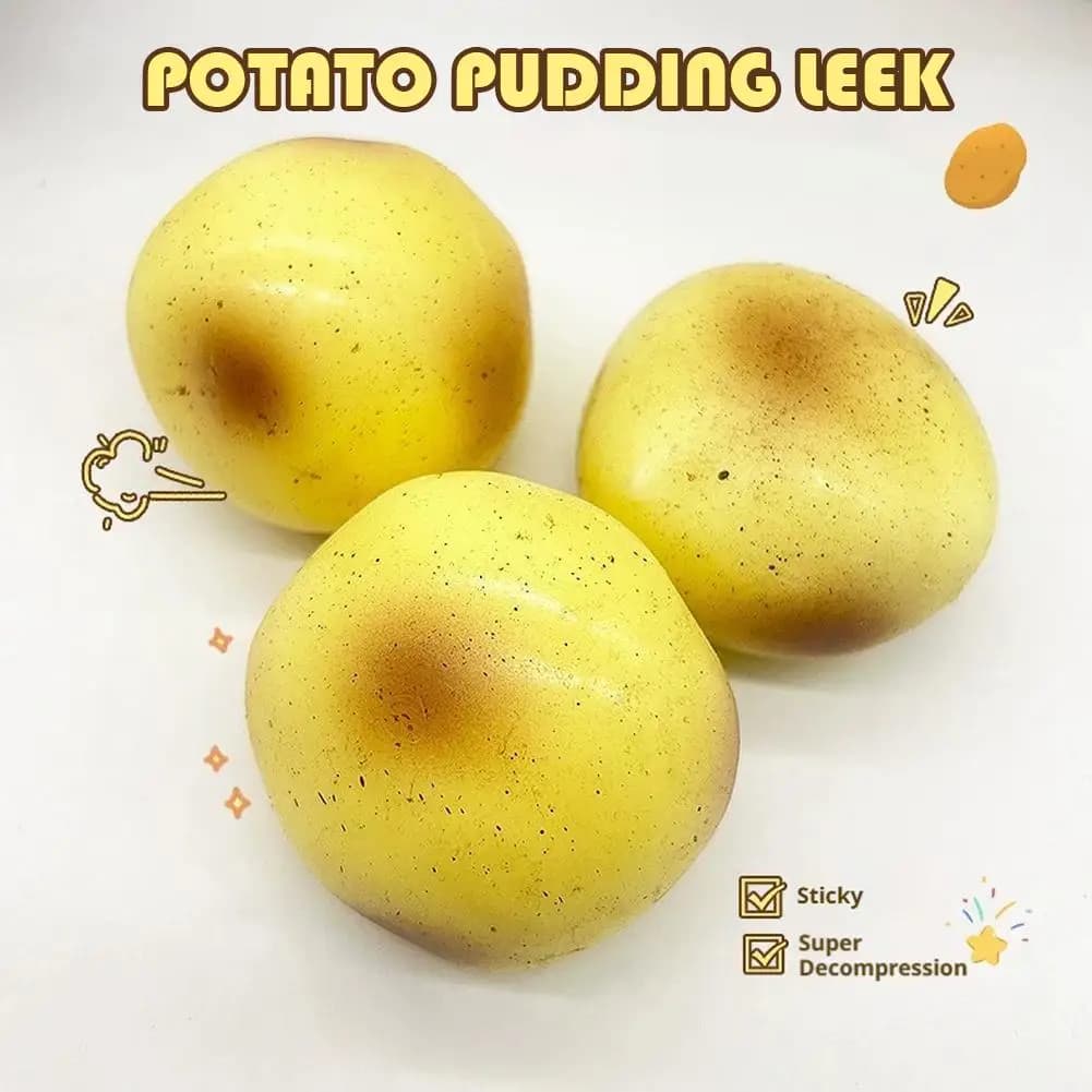Giocattolo Antistress Realistico a Forma di Patata in TPR, Morbido e Liquido, con Texture Simile a Pudding, a Lenta Risalita, per Bambini e Adulti