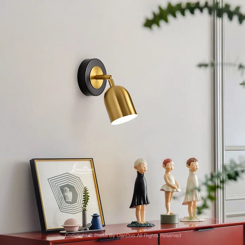 Lampada da Parete LED Girevole Moderna con Design a Specchio per Camera da Letto, Hotel, Corridoio, Decorazione d'Interni, Luce di Proiezione