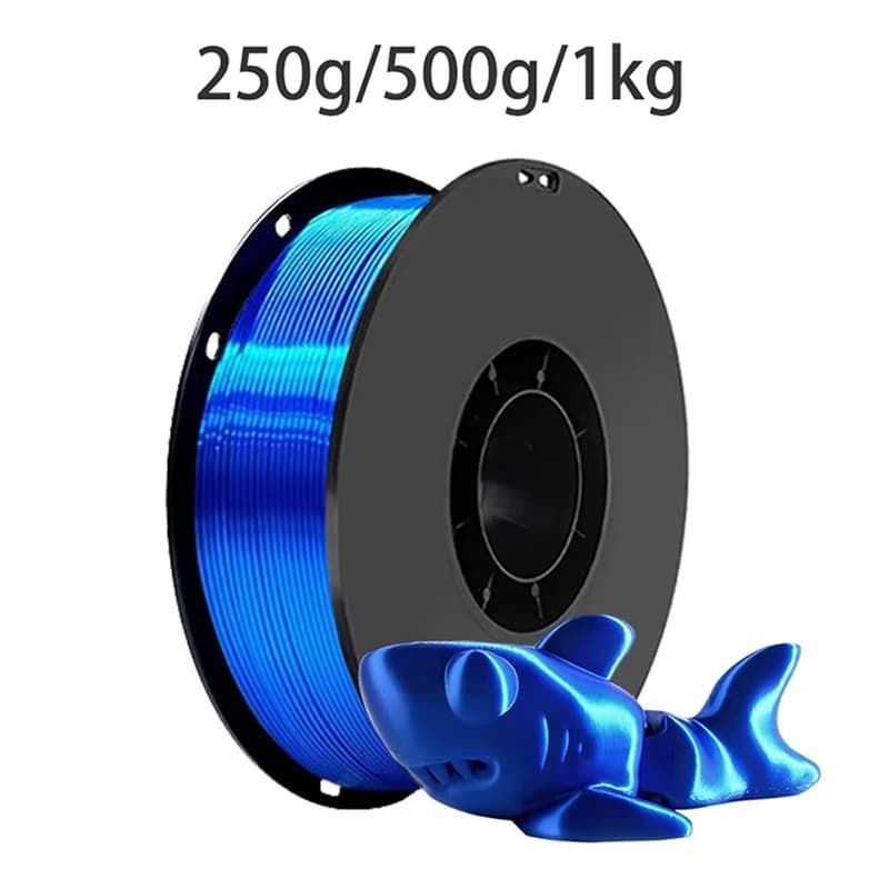 Filamento per stampante 3D PLA Silk Gemstone Blue da 250g 500g 1Kg, 1.75mm, confezione sottovuoto, materiale per stampa 3D