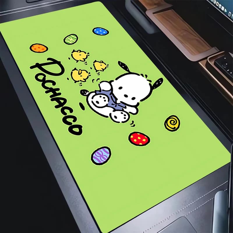 Tappetino per mouse antiscivolo grande per PC Gamer, tappetino per computer Anime 90x40cm, accessori da gaming per tastiera Pochacco Varmilo, tappetino da scrivania esteso